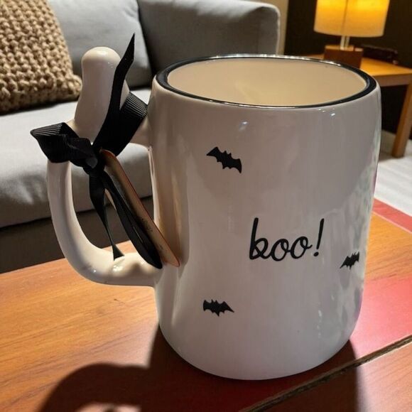 Peanuts X Rae Dunn Ghosts "BOO!" Double Sided SNOOPY Mug Halloween Collectible - Picture 3 of 4